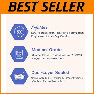 Allergy-Free Powder-Free Nitrile Gloves 1000 Ct