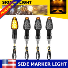 4X Mini Motorcycle LED Turn Signals Blinker Light Indicator Amber Lamp Universal