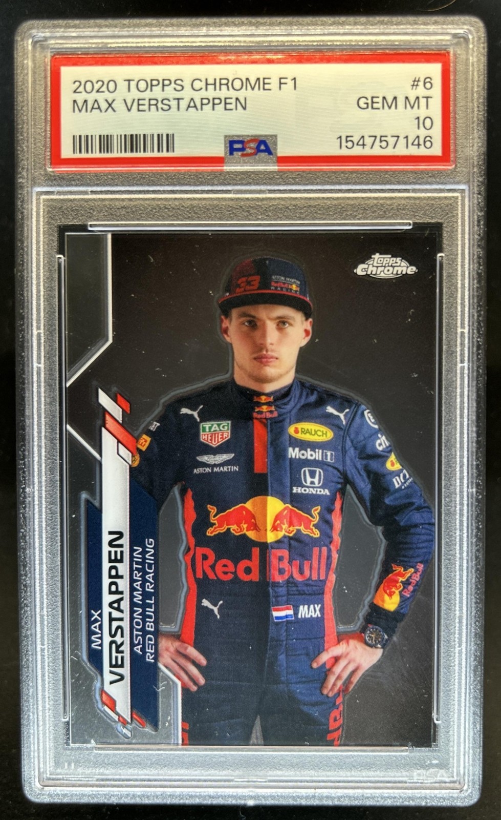 2020 Topps Chrome F1 Max Verstappen Rookie Portrait RC #6 PSA 10 GEM MINT