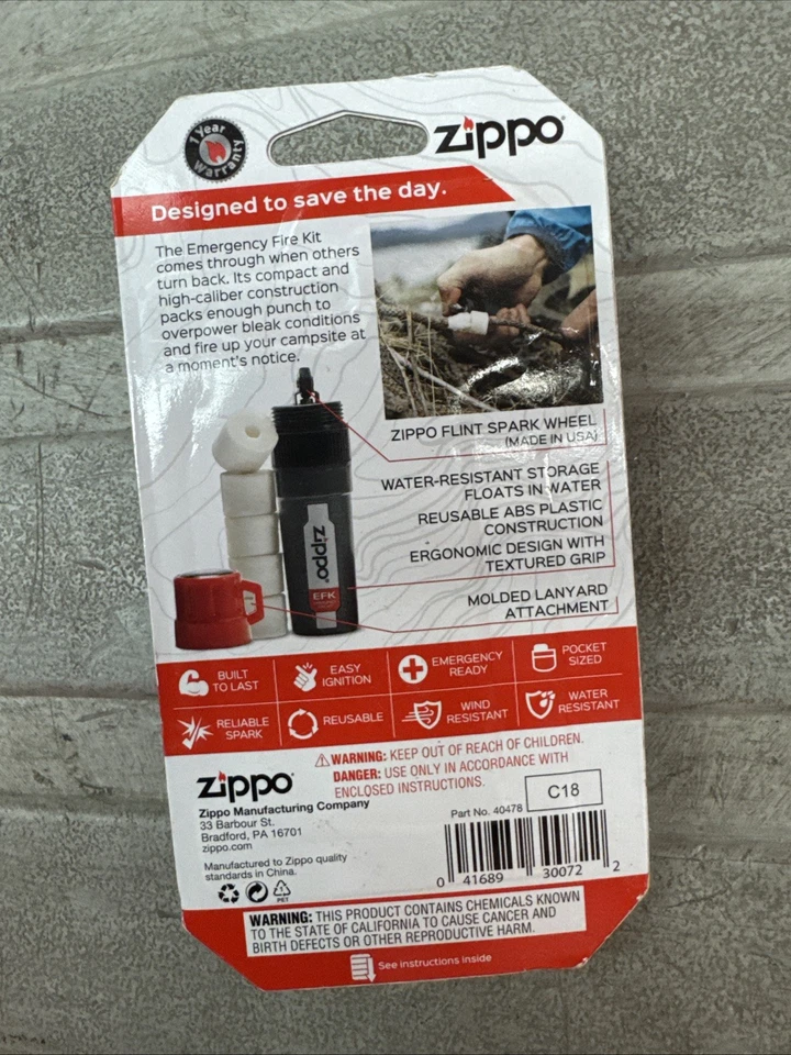 Kit de incendio de emergencia para camping Zippo (EFK), 40571 Foto 2 de 2