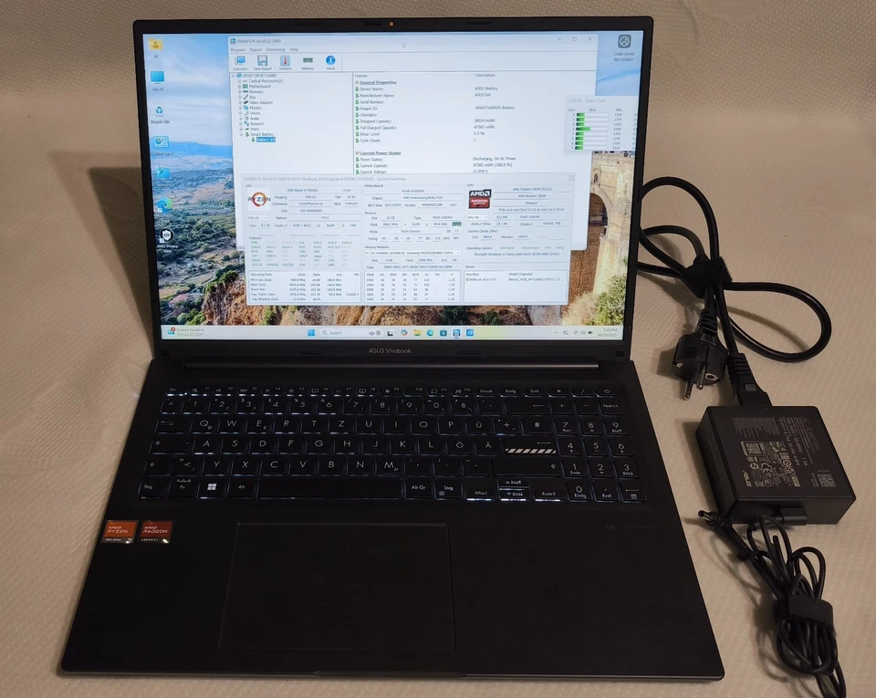 ASUS Vivobook 16, 16"(1920x1200), AMD Ryzen 7940HS, RADEON 780M, 16GB DDR5, 1 TB