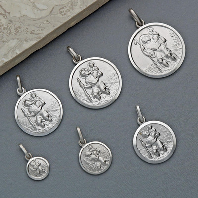 Sterling Silver St Christopher Pendants with option to personalise