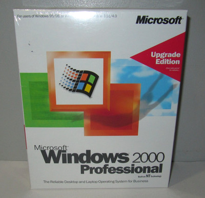 Microsoft Windows 2000 Professional PC Software NIB CD