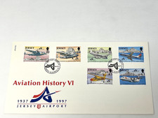 1997 - Jersey,   jersey Airport 60th Ann  1937-1997,  Scott# 790-795, FDC (#634)