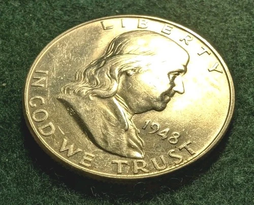 1948-D 50C Franklin Half Dollar "BU"