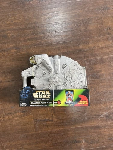 STAR WARS Millenium Falcon Carry Case with WEDGE ANTILLES  NEW SEALED POTF 1997;