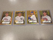 2021 gold prism refractors👉4 Card Lot👈Verlander, Cole, Bichette, Riley👉/SSP💯