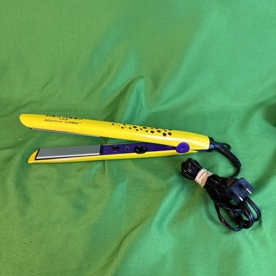 TIGI Bed Head Flat Iron Attention Grabber 1  Tourmaline Ceramic Yellow Purple
