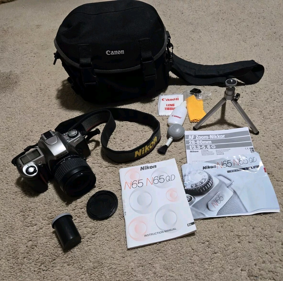 Lens Nikon N65qd Nikon N65 35mm Film Camera SLR Lot