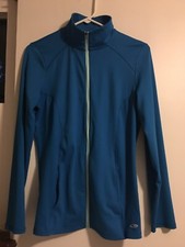 Champion C9 Teal Blue Stretch Full Zipper Zip Up Lightweight S Athletic Jacket