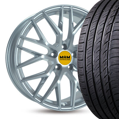 19'' MAM RS4 Matt Silber Radsatz Sommer 235/35 für Hyundai i30 N Fastback PDE