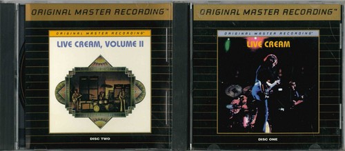 Cream Live Cream 1-2 (CD, Jan-1995, 2 Discs, Mobile Fidelity Sound Labs Gold - Picture 2 of 5