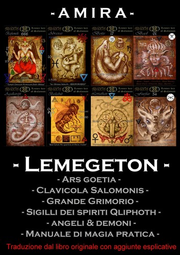 lemegeton libro antico magia grimorio chiavi di salomone qliphot cabala ebraica - Foto 2 di 12