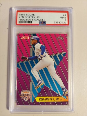 1992 SCORE PROCTER & GAMBLE # 7 KEN GRIFFEY JR PSA 9 MINT Mariners 
