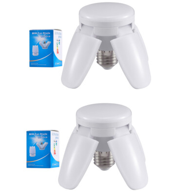 1-4Pcs E27 LED Garage Light Bulb Deformable Ceiling Fixture Lights Workshop Lamp