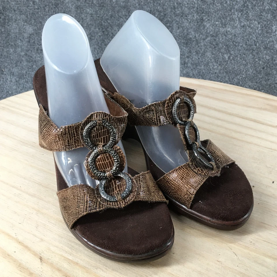 Sandálias femininas Dr Scholls 7 M Avant bomba deslizante salto cunha marrom casual - Imagem 3 de 4