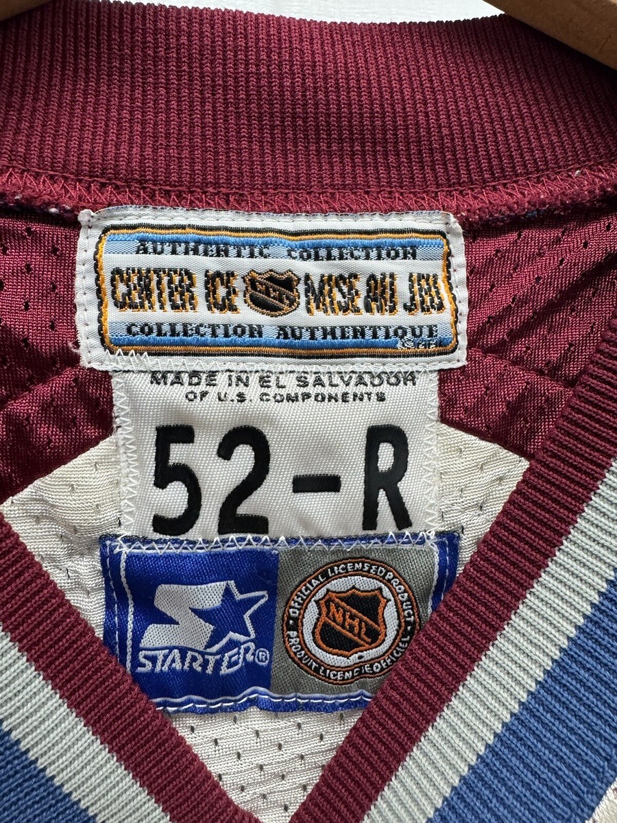 Vintage 90s Authentic STARTER Colorado Avalanche Stitched 52-R