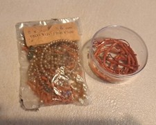 3 ANTICHE COLLANE CORALLO E PERLE DA INFILARE