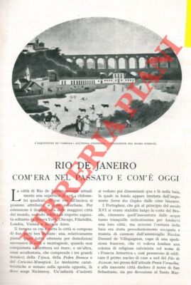 ORTEIS Fr. - Rio de Janeiro. Com'era nel passato e com'è oggi. Com'è oggi e com
