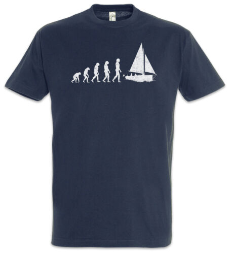 Sailing Evolution T-shirt Żeglarz Żaglówka Zabawa Sport Karol Darwin - Zdjęcie 1 z 1
