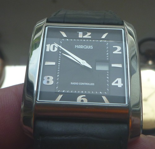 Elegante MARQUIS Vintage Funkuhr Edelstahl Armbanduhr Deutsche Funktechnologie