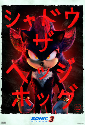 Sonic The Hedgehog 3 Movie Poster 11x16.5 Krysten Ritter Captain Rockwell 2024