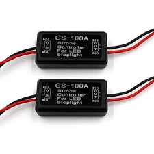 2x Flash Strobe Controller Flasher Module for LED Brake Light Tail Stop Light