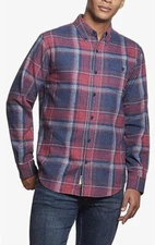 NWT Weatherproof Vintage Men's Flannel Long Sleeve Shirt Cranberry Size M