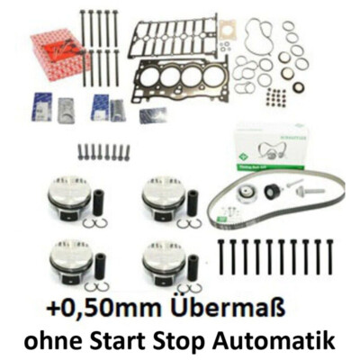 Piston Kit +0.50mm Repair Kit with Timing Belt for VW 1.4 TSI CMB CXS Golf7 04E1