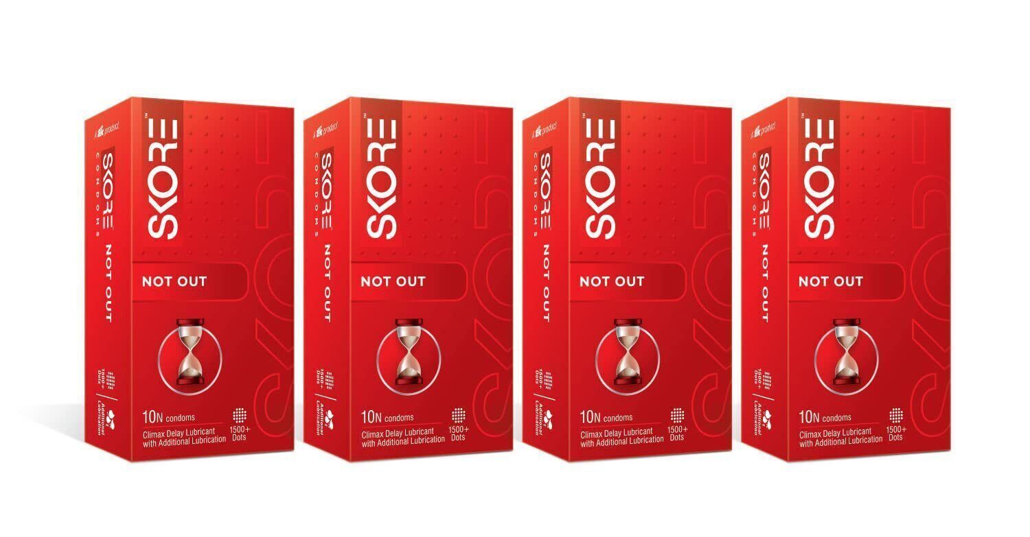 Skore Notout Climax Delay Kondome – 10 Stück (4er Pack) Skore Notout Climax Delay Kondome – 10 Stück (4er Pack)