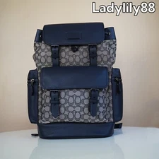 NWT Coach CE523 Sprint Backpack In Signature Jacquard Pebble Calf Leather $750