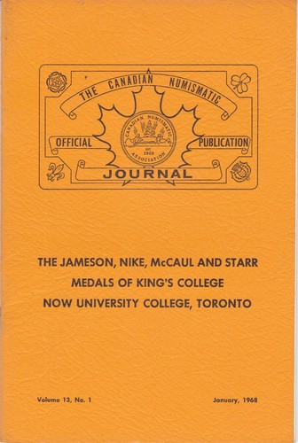 1968 The Canadian Numismatic Journal - 8 Issues January-August