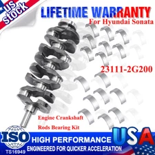 For Hyundai Sonata Kia Forte Optima 2.4L Main Rod Bearings & Engine Crankshaft
