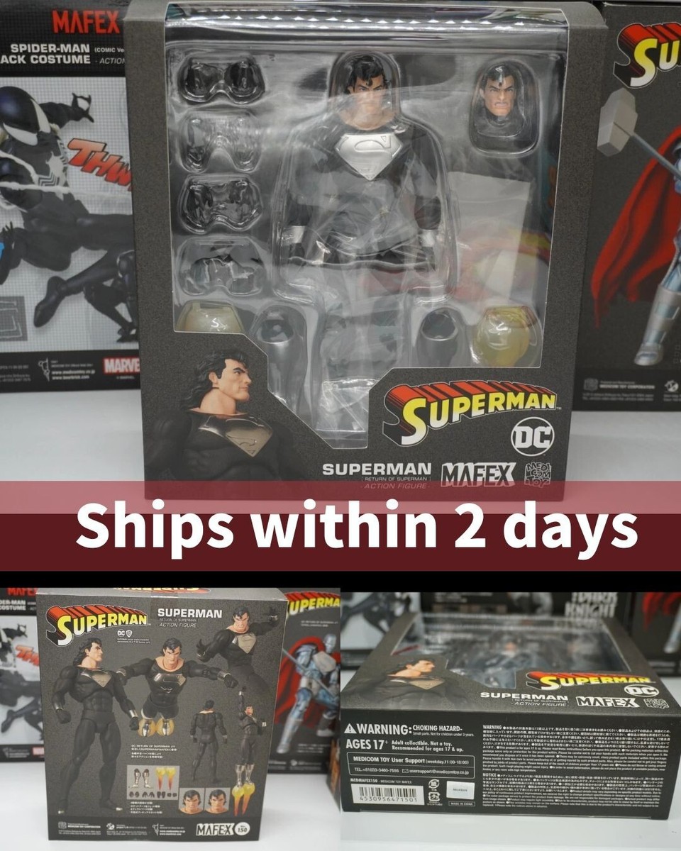 アメコミ MAFEX Superman (return of Superman) 150 MAFEX No. 150 Black Suit Superman Action Figure