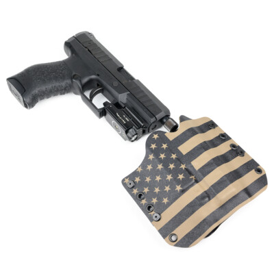 OWB Kydex Holster for Hanguns w/OLIGHT PL-MINI VALKYRIE - FDE USA
