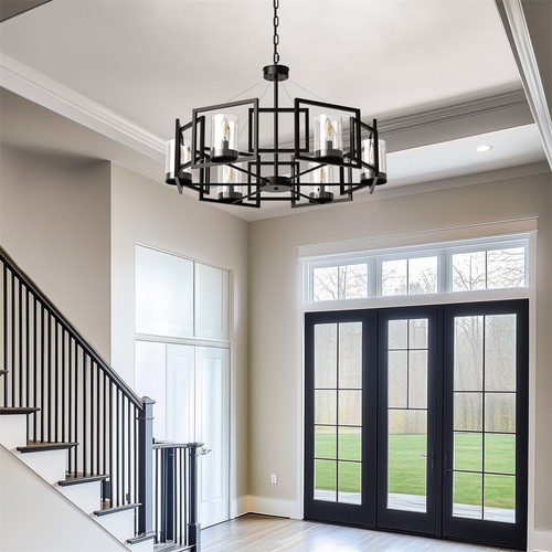 6-Lights Industrial Ceiling Chandelier Dining Room Pendant Lamp Warm Lighting US - Picture 10 of 16