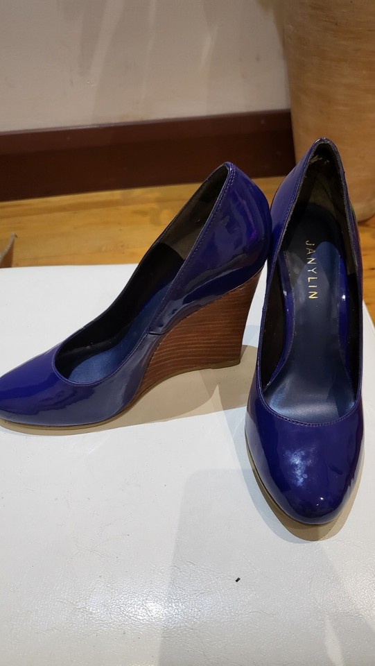 Womens Blue Wedge Heels