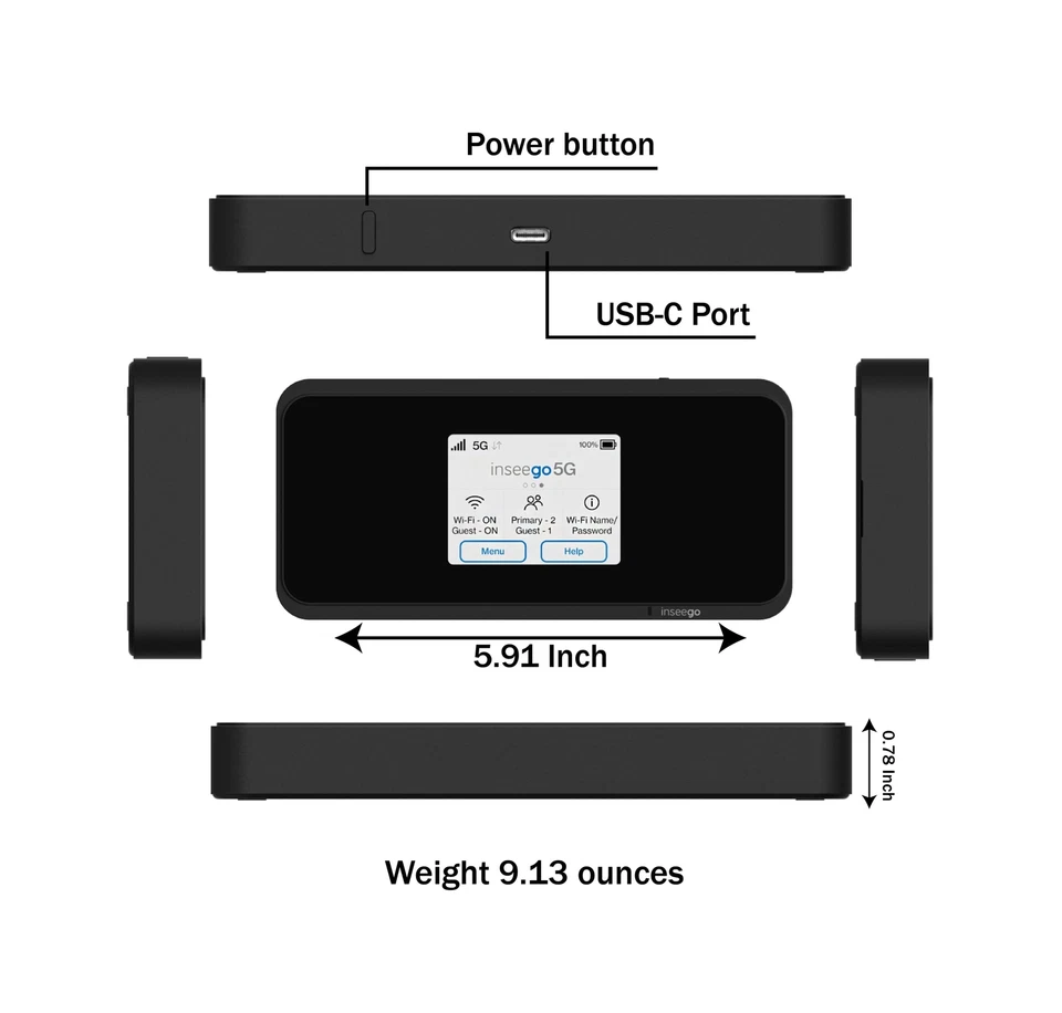 Verizon Wireless Jetpack Inseego MiFi M2100 | Unlocked Device | 5G Mobile WiF... - Image 4 of 4