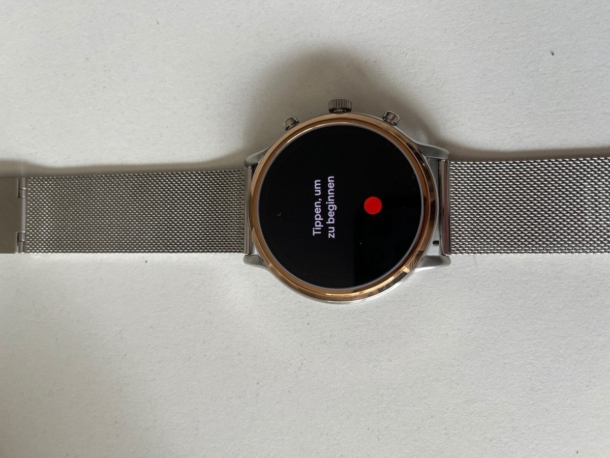 Fossil Julianna HR FTW6061 44mm Silberes Edelstahlgehäuse mit