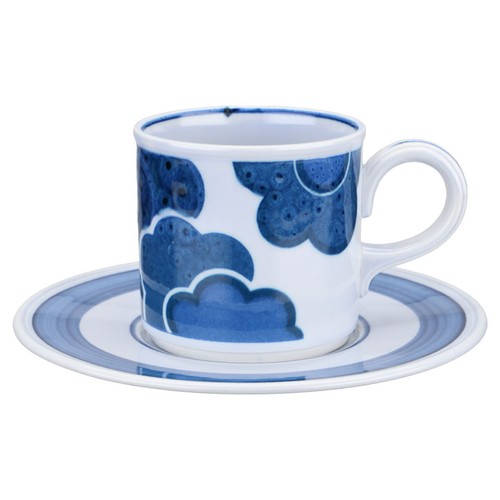 Service De Vaisselle Complet Villeroy & Boch - Motif Blue Cloud Des Années 1970 - Porcelaine Blanche Et Bleue