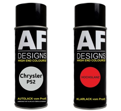 Spraydose für Chrysler PS2 Bright Silver Metallic Basislack Klarlack Sprühdose