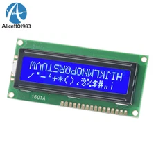 Blue Blacklight 1601 16x1 Character LCD Display Module For Arduino NEW