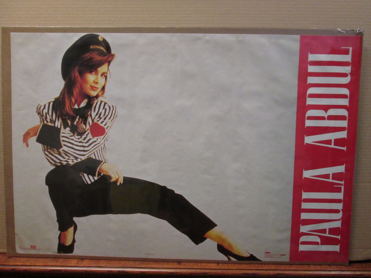 Vintage 1990 Paula Abdul original pop star music artist poster
