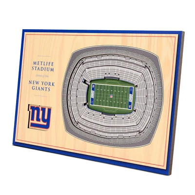 NFL New York Giants Stadion Stadium 3D Wandbild Wood Desktop Holzschild Holz - Bild 1 von 4