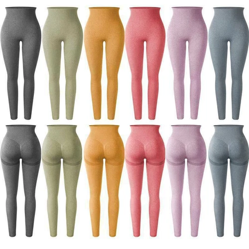 Women Butt Lift Yoga Pants High Waist Leggings Ruched Workout Booty Trousers Gym - Picture 2 of 42