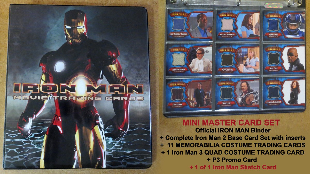 IRON MAN 2 Mini Master CARD Set + MEMORABILIA COSTUME TRADING 