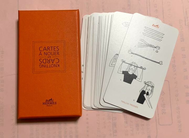 Hermes Cartes A Nouer Knotting Cards No. 4 Orange Box Accessory