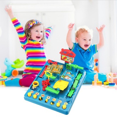 Montessori Marbles Puzzle Labyrinth Challenge Maze Track Familienbrettspiel