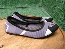 Skechers Women Cleo Wham Ballet Flats Black White Slip On Comfort Size 7.5 48487