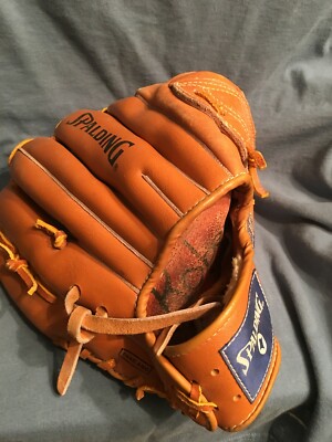 Gant De Baseball Spalding Signature Series Jim Rice - 12 Pouces - Cuir Marron - Gaucher - Vintage